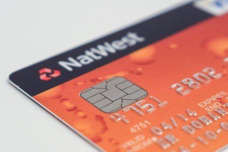 A close up of a natwest credit card